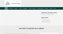 Desktop Screenshot of neilsonhayslibrary.com